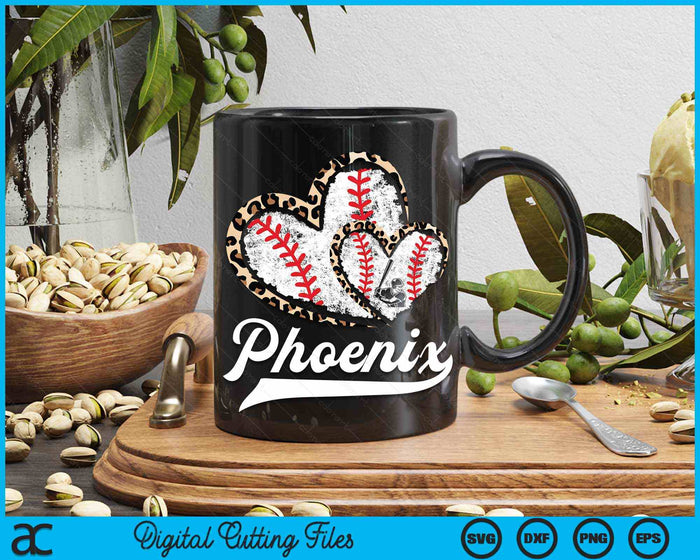 Vintage Phoenix Baseball Leopard Heart Baseball Fans SVG PNG Digital Cutting Files Vintage Phoenix Baseball Leopard Heart Baseball Fans SVG PNG Digital Cutting Files