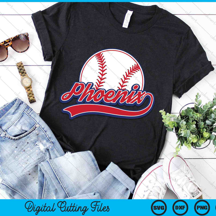 Vintage Phoenix Cityscape Baseball SVG PNG Digital Cutting Files Vintage Phoenix Cityscape Baseball SVG PNG Digital Cutting Files