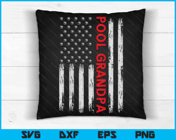 Vintage Pool Grandpa USA Flag SVG PNG Digital Cutting Files Vintage Pool Grandpa USA Flag SVG PNG Digital Cutting Files