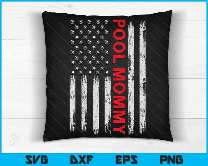 Vintage Pool Mommy USA Flag SVG PNG Digital Cutting Files Vintage Pool Mommy USA Flag SVG PNG Digital Cutting Files