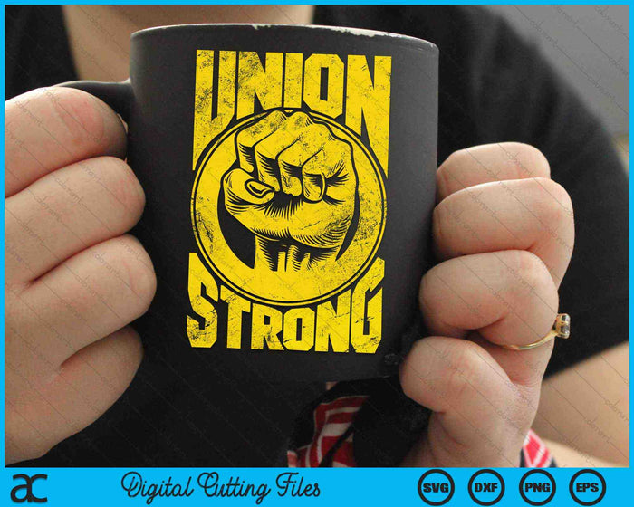 Vintage Proud Labor Day Workers Union Strong Fist SVG PNG Digital Cutting Files