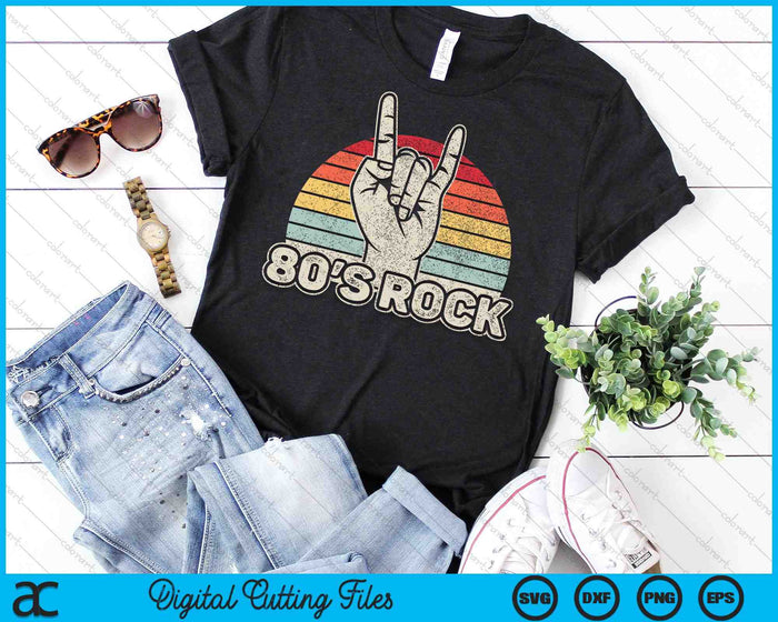 Vintage Retro 80's Rock Band SVG PNG Archivos de corte digital Vintage Retro 80's Rock Band SVG PNG Archivos de corte digital