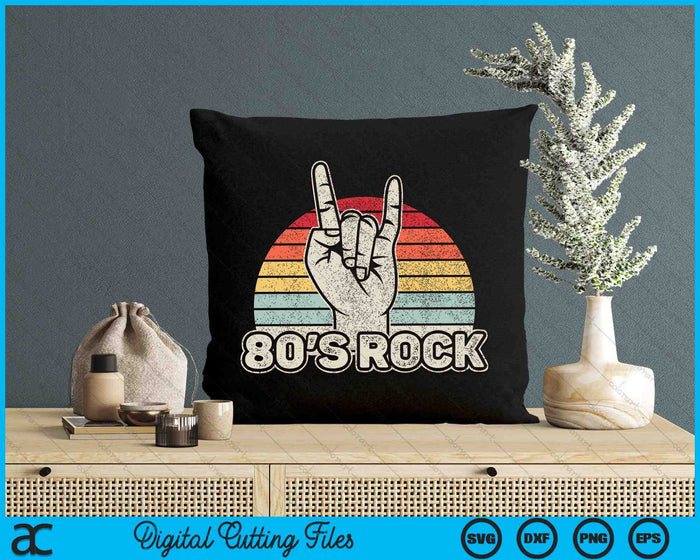 Vintage Retro 80's Rock Band SVG PNG Archivos de corte digital Vintage Retro 80's Rock Band SVG PNG Archivos de corte digital