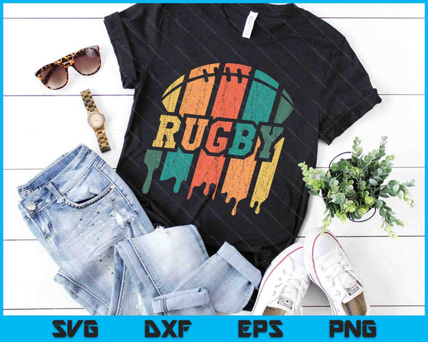 Vintage Retro Rugby Player Rugby Fan Rugby Coach SVG PNG Digital Cutting Files