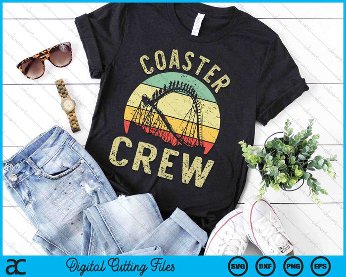 Vintage Rollercoaster Crew I Family Roller Coaster SVG PNG Digital Cutting Files Vintage Rollercoaster Crew I Family Roller Coaster SVG PNG Digital Cutting Files