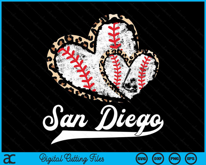 Vintage San Diego Baseball Leopard Heart Baseball Fans SVG PNG Digital Cutting Files Vintage San Diego Baseball Leopard Heart Baseball Fans SVG PNG Digital Cutting Files