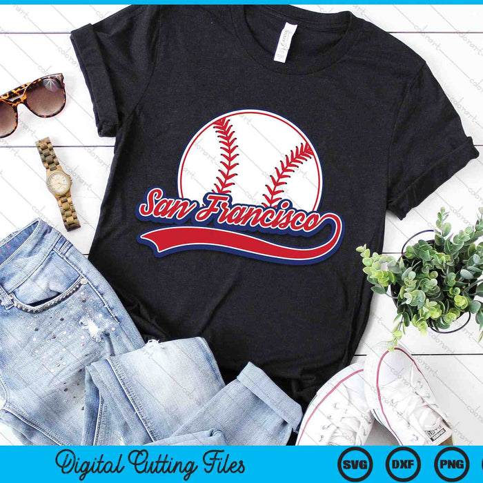 Vintage San Francisco Cityscape Baseball SVG PNG Digital Cutting Files Vintage San Francisco Cityscape Baseball SVG PNG Digital Cutting Files