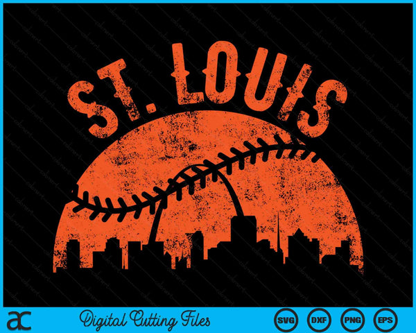 Vintage St Louis Baseball SVG PNG Digital Cutting Files