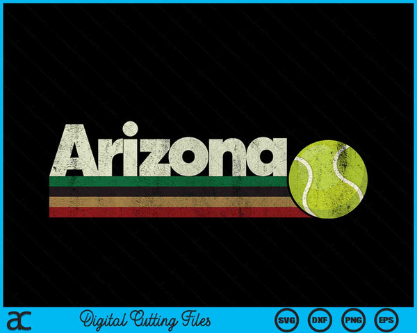 Vintage Tennis Arizona Tennis Retro Stripes SVG PNG Digital Cutting Files