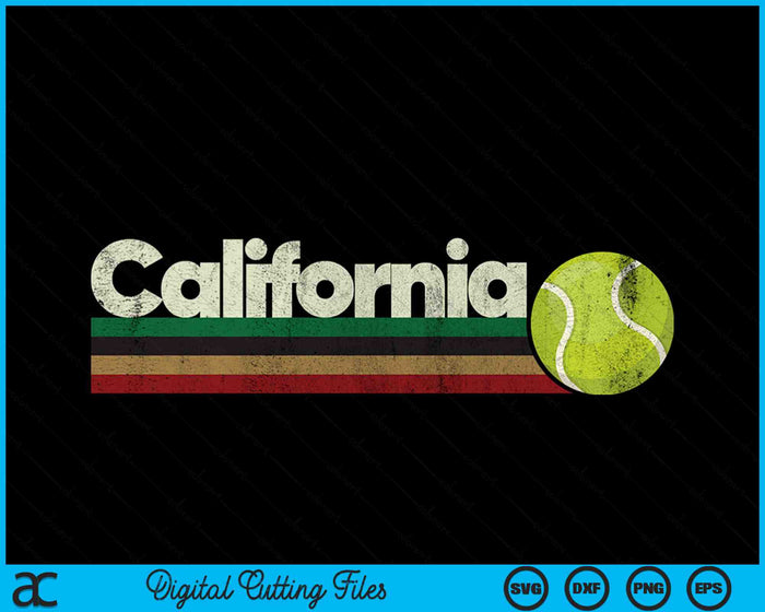 Vintage Tennis California Tennis Retro Stripes SVG PNG Digital Cutting Files Vintage Tennis California Tennis Retro Stripes SVG PNG Digital Cutting Files