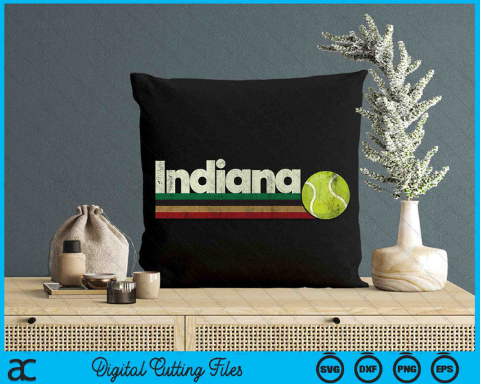 Vintage Tennis Indiana Tennis Retro Stripes SVG PNG Digital Cutting Files Vintage Tennis Indiana Tennis Retro Stripes SVG PNG Digital Cutting Files