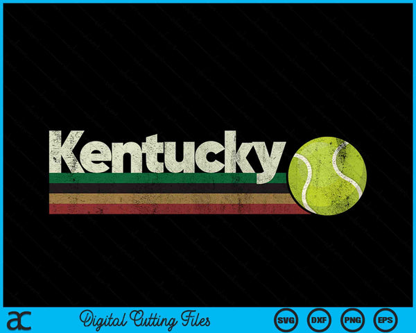 Vintage Tennis Kentucky Tennis Retro Stripes SVG PNG Digital Cutting Files