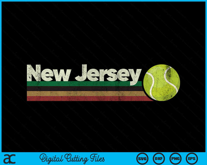 Vintage Tennis New Jersey Tennis Retro Stripes SVG PNG Digital Cutting Files Vintage Tennis New Jersey Tennis Retro Stripes SVG PNG Digital Cutting Files