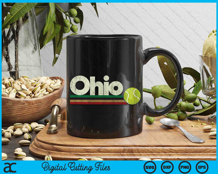 Vintage Tennis Ohio Tennis Retro Stripes SVG PNG Digital Cutting Files Vintage Tennis Ohio Tennis Retro Stripes SVG PNG Digital Cutting Files