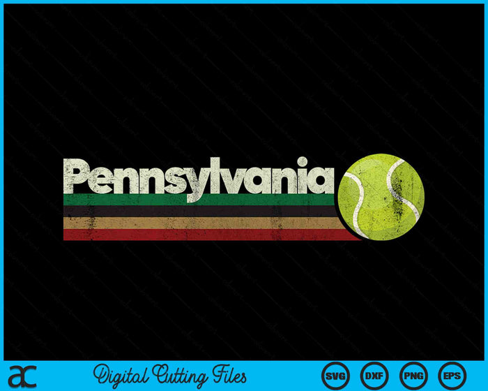 Vintage Tennis Pennsylvania Tennis Retro Stripes SVG PNG Digital Cutting Files Vintage Tennis Pennsylvania Tennis Retro Stripes SVG PNG Digital Cutting Files