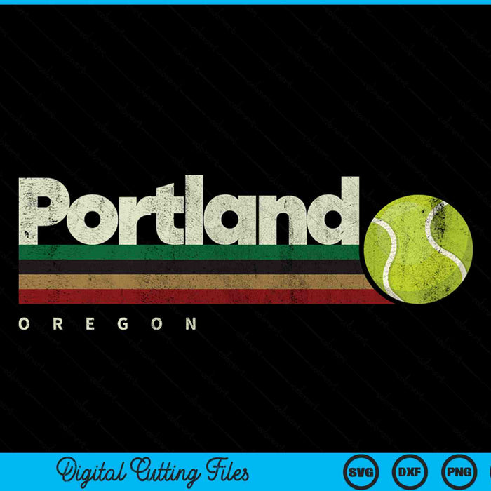 Vintage Tennis Portland City Tennis Retro Stripes SVG PNG Digital Cutting Files Vintage Tennis Portland City Tennis Retro Stripes SVG PNG Digital Cutting Files