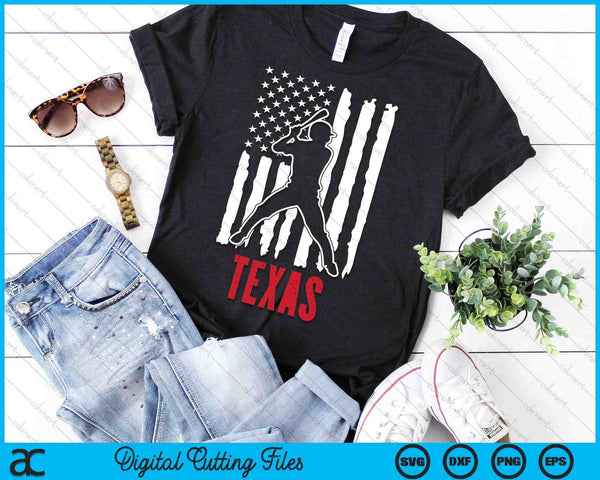 Vintage Texas American Flag Distressed Baseball SVG PNG Digital Cutting Files