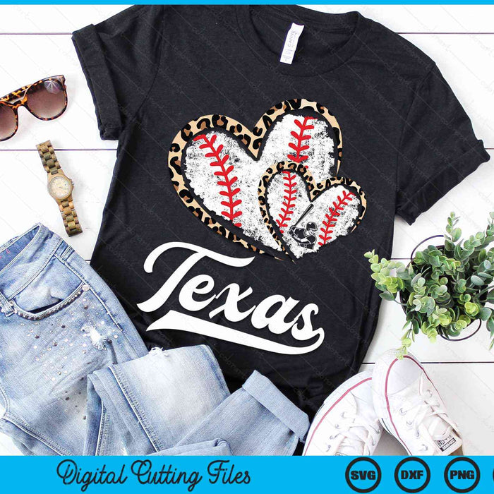 Vintage Texas Baseball Leopard Heart Baseball Fans SVG PNG Digital Cutting Files Vintage Texas Baseball Leopard Heart Baseball Fans SVG PNG Digital Cutting Files