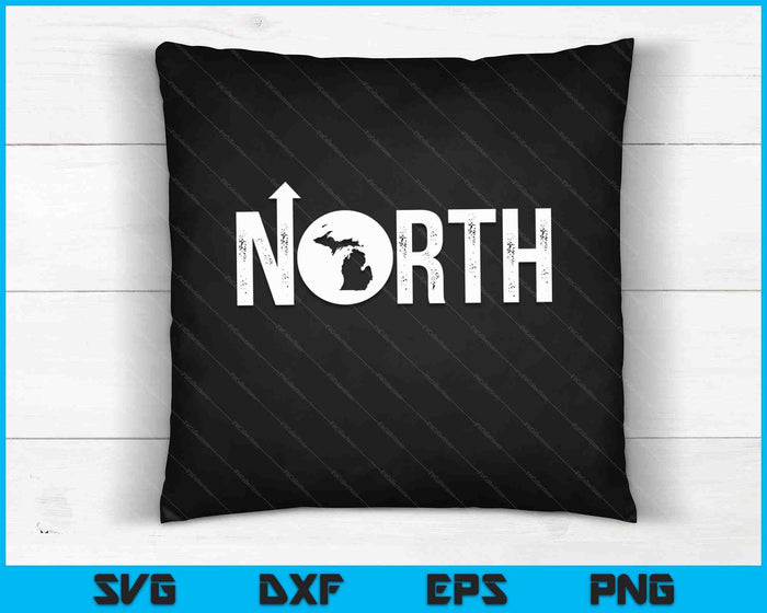 Vintage Up North Michigan angustiado SVG PNG cortando archivos imprimibles Vintage Up North Michigan angustiado SVG PNG cortando archivos imprimibles