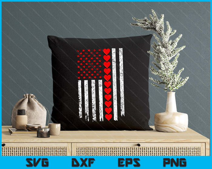 Vintage Valentines Day American Flag Hearts SVG PNG Digital Printable Files Vintage Valentines Day American Flag Hearts SVG PNG Digital Printable Files