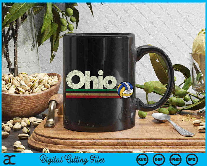 Vintage Volleyball Ohio Volleyball Retro Stripes SVG PNG Digital Cutting Files Vintage Volleyball Ohio Volleyball Retro Stripes SVG PNG Digital Cutting Files