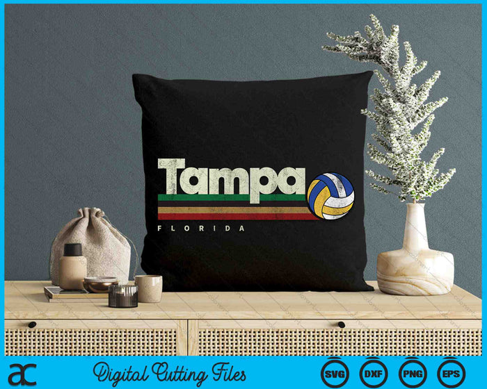 Vintage Volleyball Tampa City Volleyball Retro Stripes SVG PNG Digital Cutting Files Vintage Volleyball Tampa City Volleyball Retro Stripes SVG PNG Digital Cutting Files