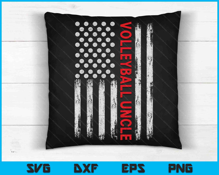 Vintage Volleyball Uncle USA Flag SVG PNG Digital Printable Files Vintage Volleyball Uncle USA Flag SVG PNG Digital Printable Files