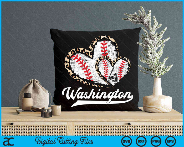 Vintage Washington Baseball Leopard Heart Baseball Fans SVG PNG Digital Cutting Files Vintage Washington Baseball Leopard Heart Baseball Fans SVG PNG Digital Cutting Files