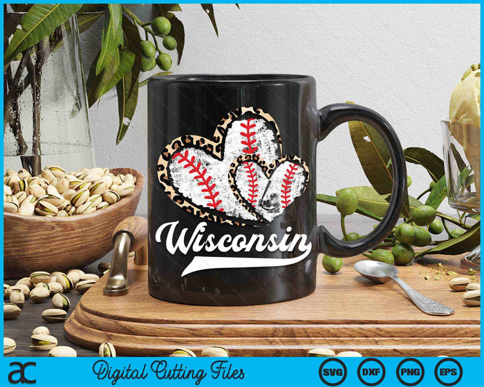 Vintage Wisconsin Baseball Leopard Heart Baseball Fans SVG PNG Digital Cutting Files Vintage Wisconsin Baseball Leopard Heart Baseball Fans SVG PNG Digital Cutting Files