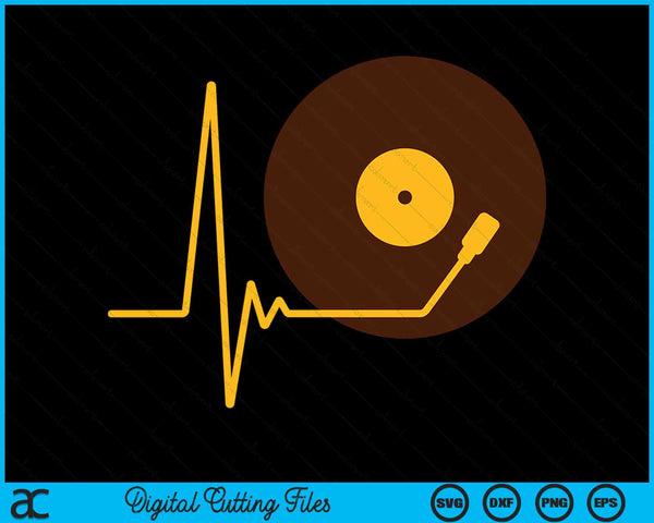 Vinyl Record Plate Pulse SVG PNG Digital Cutting Files