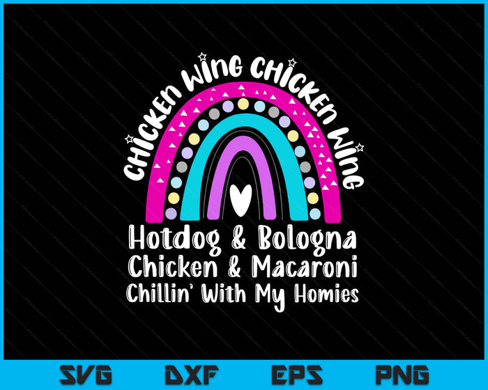 Viral Chicken Wing Chicken Wing Hot Dog Bologna Song lyric SVG PNG Digital Printable Files Viral Chicken Wing Chicken Wing Hot Dog Bologna Song lyric SVG PNG Digital Printable Files