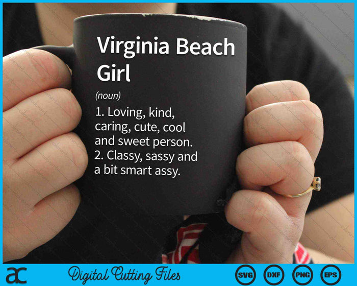 Virginia Beach Girl VA Virginia Home Roots SVG PNG Cortar archivos imprimibles Virginia Beach Girl VA Virginia Home Roots SVG PNG Cortar archivos imprimibles