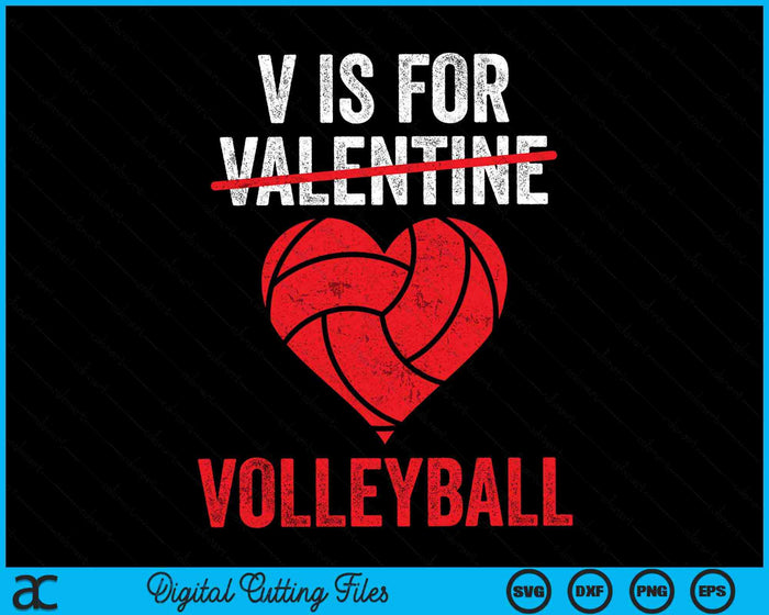 V is for Valentine Volleyball Valentine's Day SVG PNG Digital Cutting Files V is for Valentine Volleyball Valentine's Day SVG PNG Digital Cutting Files