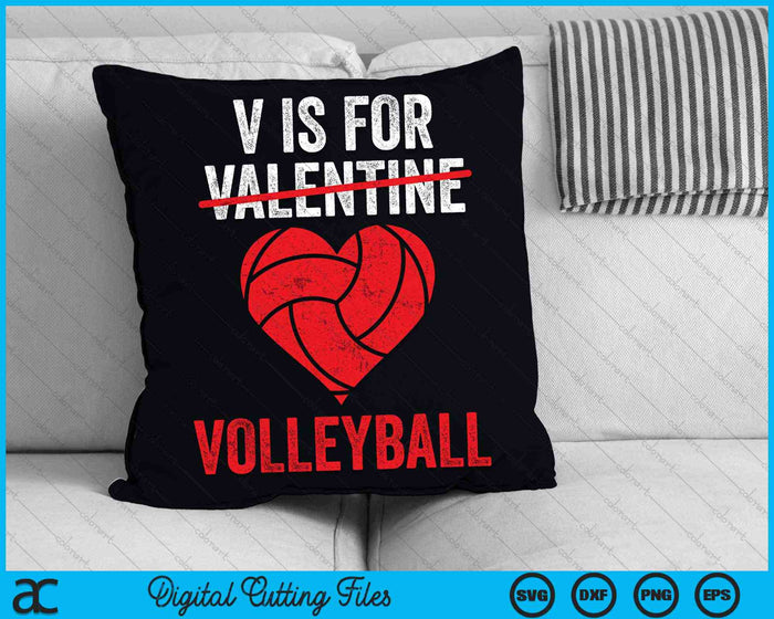 V is for Valentine Volleyball Valentine's Day SVG PNG Digital Cutting Files V is for Valentine Volleyball Valentine's Day SVG PNG Digital Cutting Files