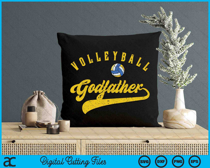 Volleyball Godfather SVG PNG Digital Cutting Files Volleyball Godfather SVG PNG Digital Cutting Files