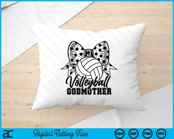 Volleyball Godmother Game Day Mother's Day SVG PNG Digital Printable Files