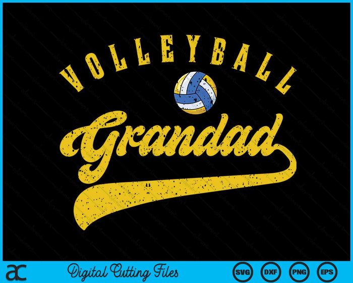 Volleyball Grandad SVG PNG Digital Cutting Files Volleyball Grandad SVG PNG Digital Cutting Files