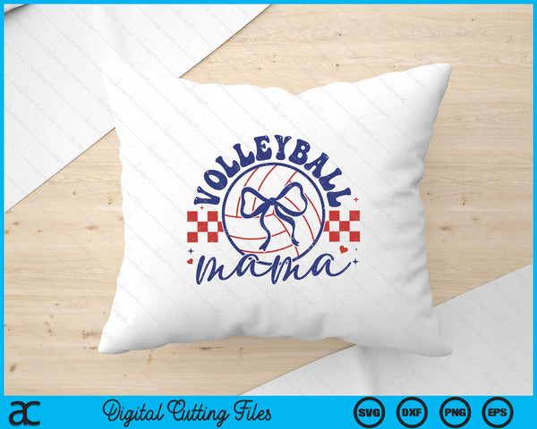 Volleyball Mama Coquette Bow Mother's Day SVG PNG Digital Printable Files