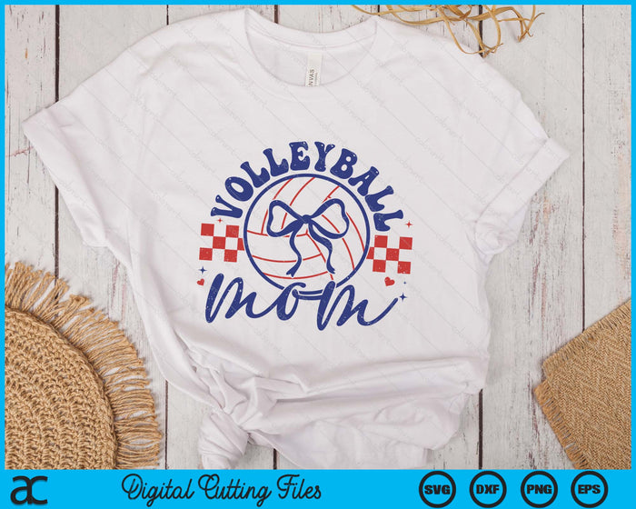 Volleyball Mom Coquette Bow Mother's Day SVG PNG Digital Printable Files Volleyball Mom Coquette Bow Mother's Day SVG PNG Digital Printable Files