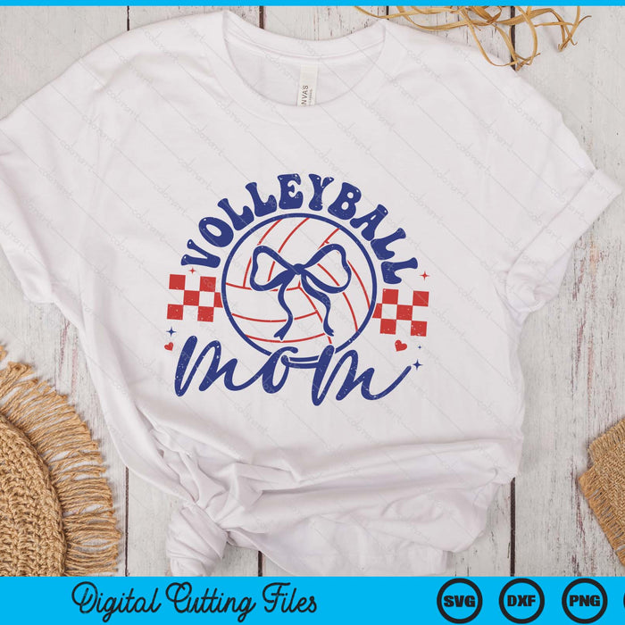 Volleyball Mom Coquette Bow Mother's Day SVG PNG Digital Printable Files Volleyball Mom Coquette Bow Mother's Day SVG PNG Digital Printable Files