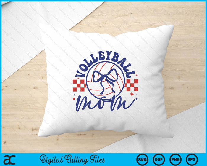 Volleyball Mom Coquette Bow Mother's Day SVG PNG Digital Printable Files Volleyball Mom Coquette Bow Mother's Day SVG PNG Digital Printable Files