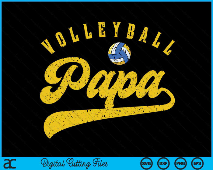 Volleyball Papa SVG PNG Digital Cutting Files Volleyball Papa SVG PNG Digital Cutting Files