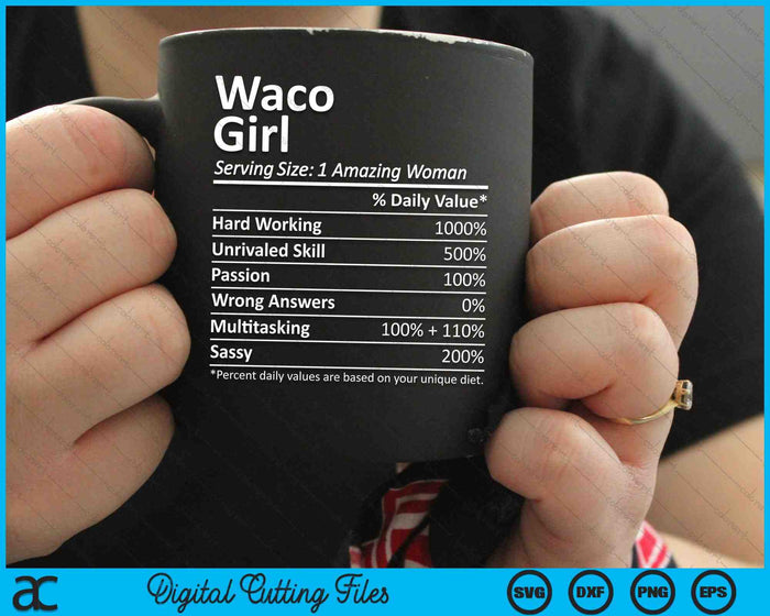 Waco Girl VA Texas Funny City Home Roots SVG PNG Cortar archivos imprimibles Waco Girl VA Texas Funny City Home Roots SVG PNG Cortar archivos imprimibles