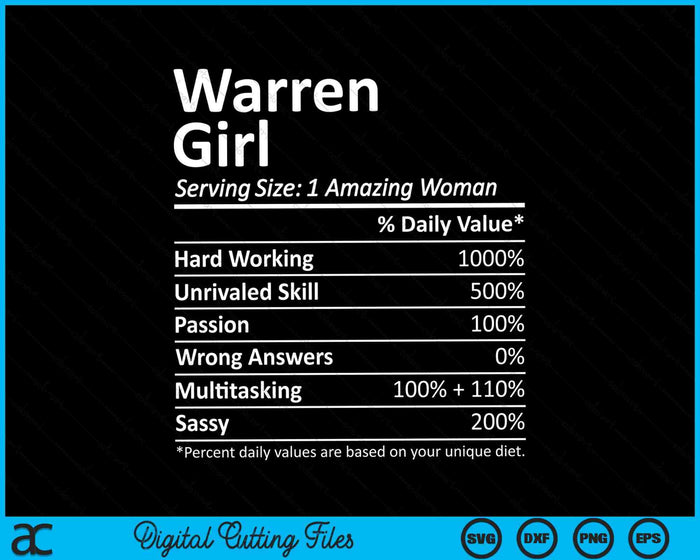 Warren Girl MI Michigan Funny City Home Roots SVG PNG Cortar archivos imprimibles Warren Girl MI Michigan Funny City Home Roots SVG PNG Cortar archivos imprimibles