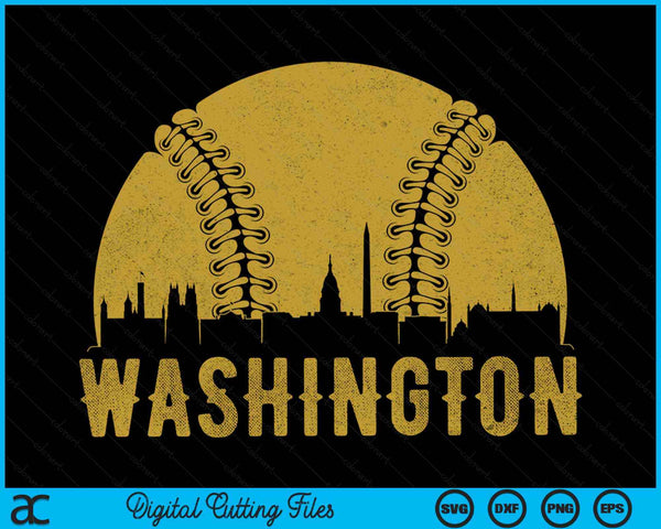 Washington Baseball Fan SVG PNG Cutting Printable Files