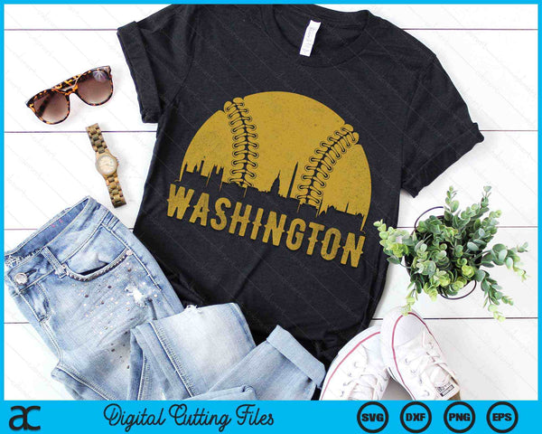 Washington Baseball Fan SVG PNG Cutting Printable Files