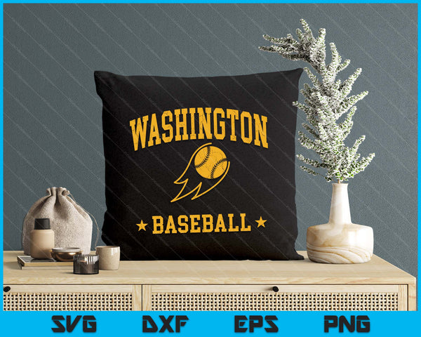 Washington Baseball Vintage Gameday Retro Baseball Lover SVG PNG Digital Printable Files