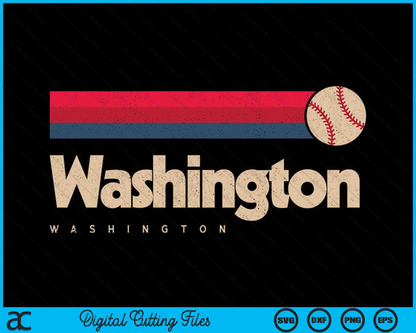 Washington Baseball Washington Retro Washington SVG PNG Digital Cutting Files