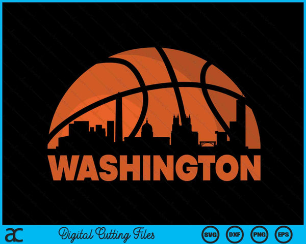 Washington City Skyline Atlanta Basketball SVG PNG Digital Cutting Files