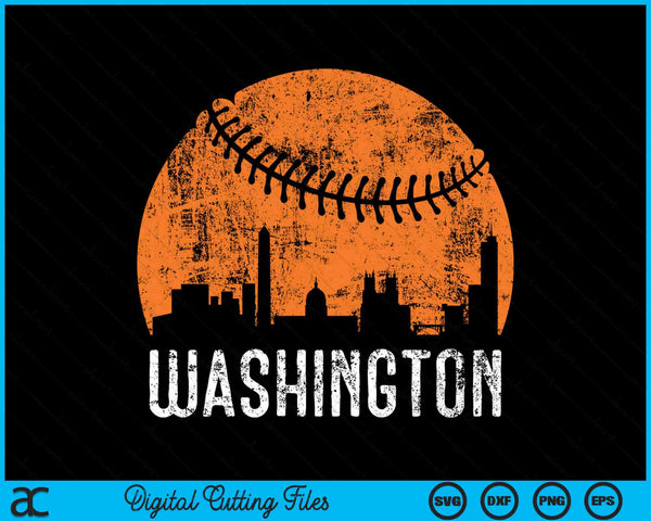 Washington Skyline Washington Baseball SVG PNG Digital Cutting Files